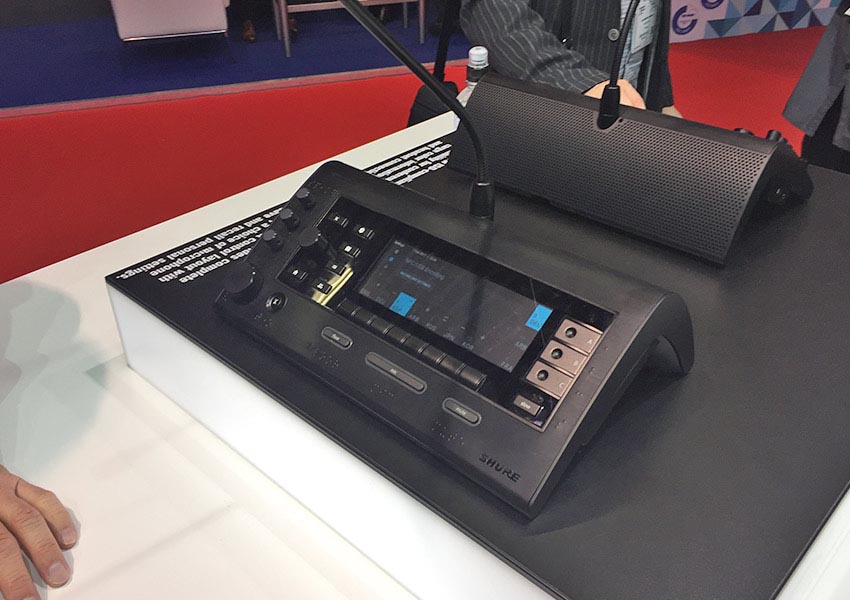 First pictures of the Shure Interpretation Console from ISE 2017
