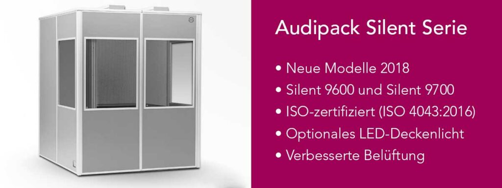 Neue Modelle Audipack Silent Serie Dolmetscherkabine