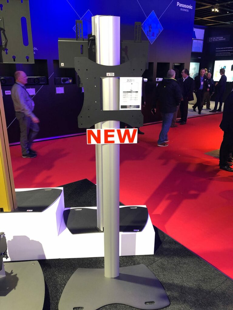 audipack ceiling floor stand 800 - We have the fair – although exhausting – again a lot of fun and had some surprises ready!We say goodbye after 4 exciting days of ISE 2019 and Amsterdam!