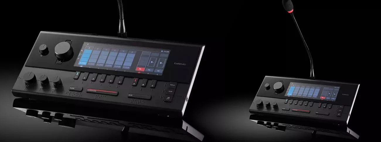 Televic interpreting console, an operating console for simultaneous interpreters according to new ISO 20109:2017