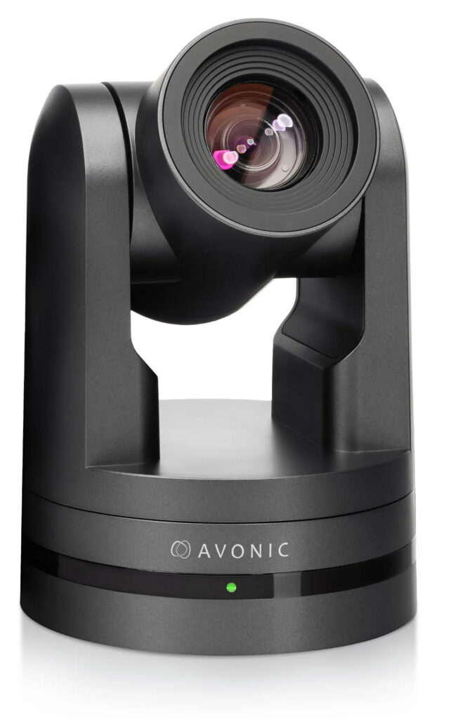 Une caméra mobile à dôme, également appelée caméra PTZ, ici du fabricant Avonic